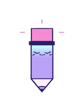 Eğlenceli bir kalemin titreyen hareketli animasyonu