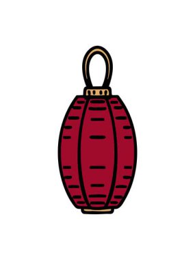 Japon lambasının el yapımı fenerinin pixelize etkisi