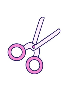 Bir makas karikatürünün titrek hareket animasyonu