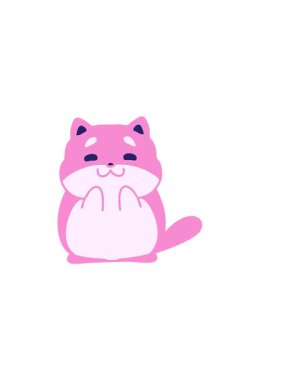 Küçük mutlu Corgi 'nin yatay titreşimli animasyonu