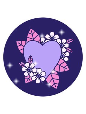 Botanik bir kalbin simgesel dövme görüntüsünün simgesel etkisi