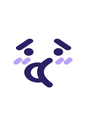 Sinirli konuşan yüz simgesinin hareketli animasyonu