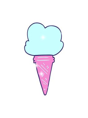 Sim efekti yüzlü dondurma animasyonu