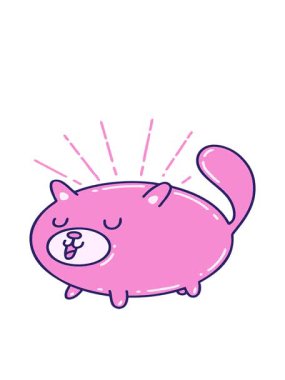 Gülümseyen kedi dövmesinin hareketli animasyonu