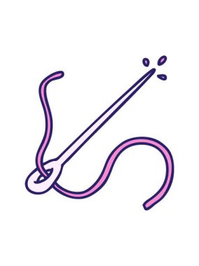 İğne iplik çizgi filminin animasyonunu bob ve duraklat