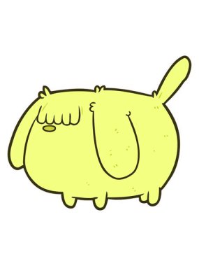 Sevimli çizgi film köpeğinin renk animasyonu değişiyor