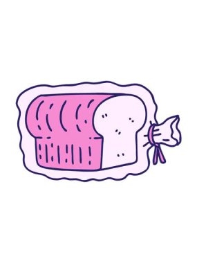 Plastik poşetteki bir somun ekmeğin titreşimli hareketi.