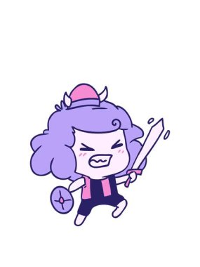 Kawaii Viking Çocuk 'un serbest çizim animasyonunu genişletiyorum.