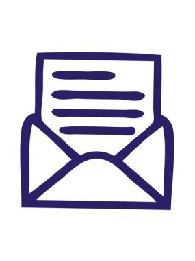 Bir harf ve zarf simgesinin karikatürünü çizerken titreşen hareket canlandırması