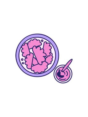 Brezilya Fogazza hamur işlerinin acı biber soslu çizimi