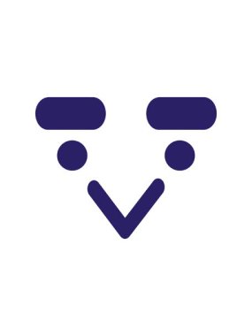 Kalın kaşlı kuş suratlı ikonun dönen hareket animasyonu