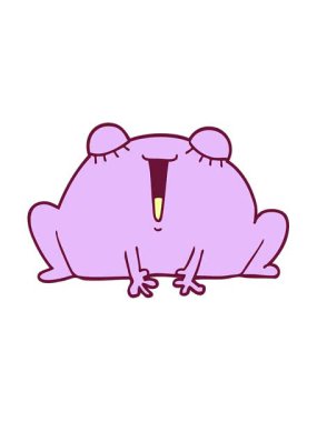 Parlak renkli şirin kurbağanın titreşimli hareketli animasyonu