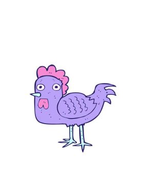 bir tavuğun hareketli animasyonu