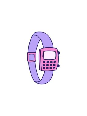 Yıldız patlaması etkisi, el çizimi çizgi film karalaması, retro saat.