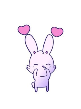 dönen kalpler meraklı bir tavşan çizgi filminin animasyonu