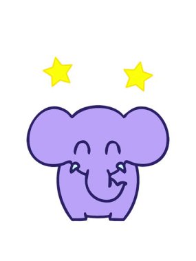 dönen yıldızlar çizgi roman tarzı çizgi film fillerinin animasyonları.