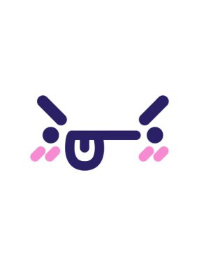 Bıkkın yüz simgesinin radyoaktif parlayan animasyonu