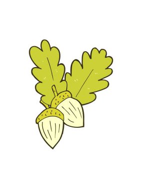 Çizgi film meşe palamudunun renk animasyonu değişiyor