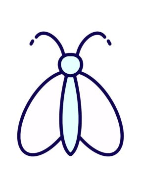 neon ışık efekti basit, kalın kelebek çizgi filminin animasyonu