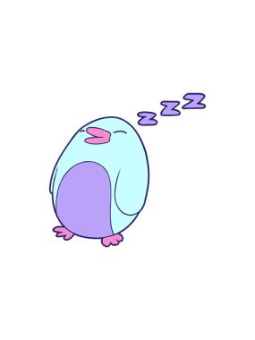 Uyuyan penguen çizgi filminin satış animasyonu