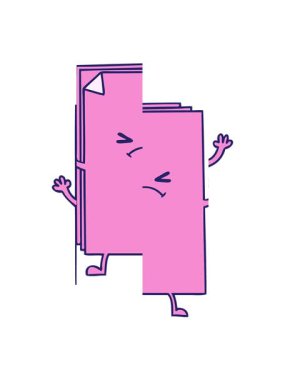 El çiziminin bölünen hareket animasyonu karikatür çapraz kağıt yığını