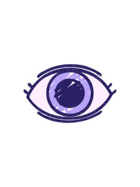 Bir Göz Sembol Tebeşiri Çiziminin dikkat çekici animasyonu