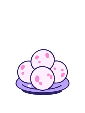 Geleneksel Brezilya peynirli ekmek çizgi filminin zıplama hareketi animasyonu