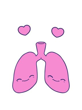 dönen kalp karikatür akciğerleri animasyonu