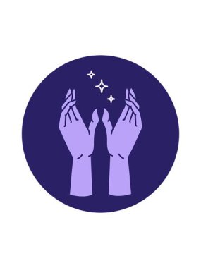 Ellere ulaşmanın ikonik dövme tarzının hareketli animasyonu