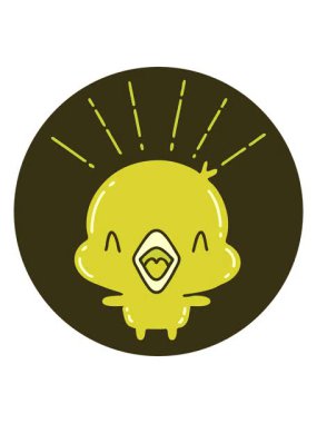 Dövme stili şarkı söyleyen pilicin renkli animasyonu