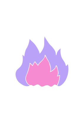 Yanıp sönen radyal çizgiler ateşin düz renk illüstrasyonunun canlandırması