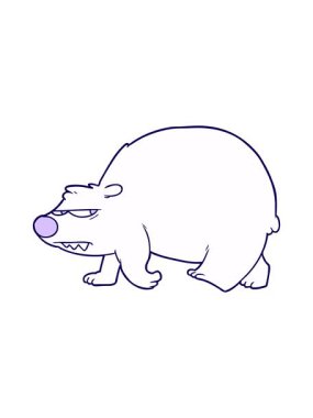 Neon ışık efektleri sevimli kutup ayısı neon çizgi filminin animasyonu