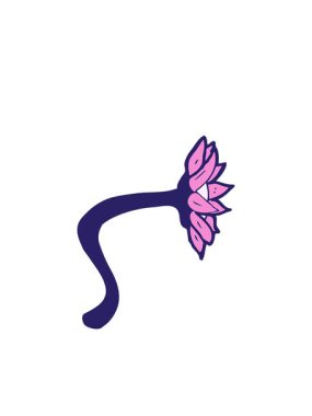 karikatür çiçek tasarımının hareketli animasyonu