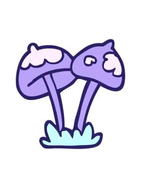 Titrek hareketli mantar çizgi filmi.