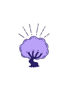 Dövme stili bir ağacın canlandırmasının ayrıştırıcı etkisi