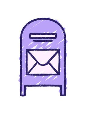 Posta Kutusu Tebeşir Çiziminin canlandırma efekti