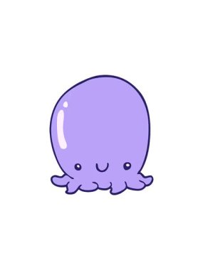 Sevimli ahtapot çizgi filminin gösterişli satış animasyonu