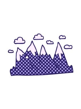 Karikatür karalama sıradağlarının hareketli animasyonları