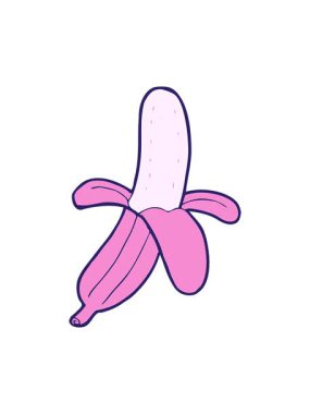 Çizgi film muz görüntüsünün hareketli animasyonu