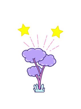 dönen yıldızlar dövme biçimi ağacı animasyonu