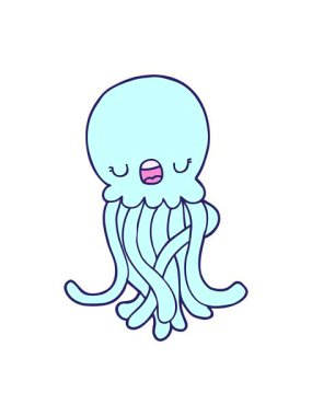 Komik denizanalarının parlak ışık efektleri