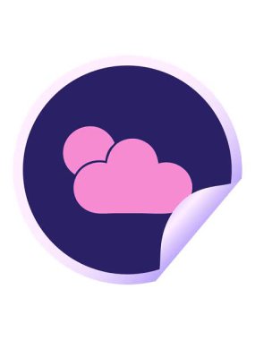 Güneş ışığı ve bulutun dairesel kabuk soyma çıkartmasının titreyen animasyonu