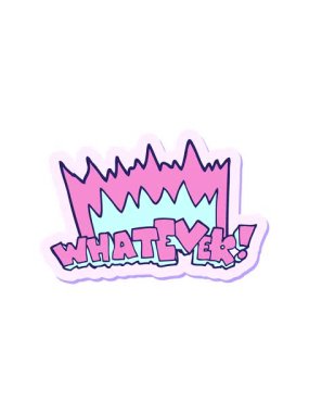 Bir çizgi filmin çıkartmasının basınçlı animasyonu. Her neyse.