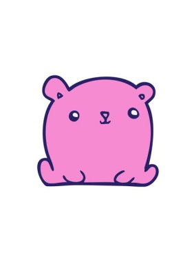 Çizgi film ayı tasarımının yıldız patlaması etkisi animasyonu