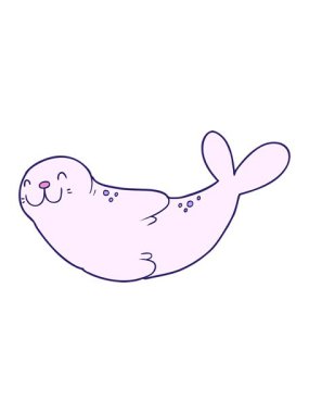 karikatür fok tasarımının animasyonunu çalıştır