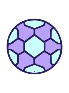 Brezilya futbol topunun dönen hareketli animasyonu