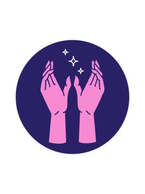 Mistik ellerin ikonik dövme görüntüsünün dikkat çekici animasyonu