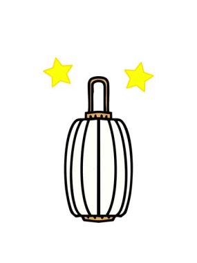 dönen yıldızlar uzun asılı kağıt fenerin animasyonu