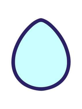 Basit Paskalya yumurtası dekoratif elementinin canlandırmasını salla ve durdur