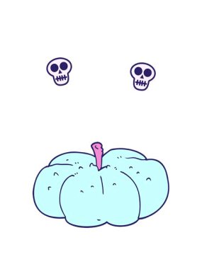 karikatür kabak karalamalarının kafatası animasyonu